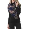 imageAmerican Trends Womens Fall Winter Scarf Plaid Tassel Soft Warm Blanket Scarves Womens Shawl WrapsScarf Navy Blue