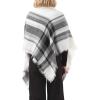 imageAmerican Trends Womens Fall Winter Scarf Plaid Tassel Soft Warm Blanket Scarves Womens Shawl WrapsScarfblack White