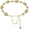 imageAmerican Trends Womens Western Belts Metal Chain Belt Country Cowgirl Belt Waist Chain Y2K Boho Concho BeltGoldb