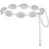 imageAmerican Trends Womens Western Belts Metal Chain Belt Country Cowgirl Belt Waist Chain Y2K Boho Concho BeltSilvera