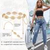 imageAmerican Trends Womens Western Belts Metal Chain Belt Country Cowgirl Belt Waist Chain Y2K Boho Concho BeltTurquoised