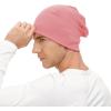 imageBeanie for MenWomen Slouchy Beanie Hats Hip Hop Skull Cap Baggy Stylish LightweightA Pink