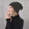 imageBeanies Women Satin Lined Beanie Winter Hats for Women Silk Lined Slouchy Beanie for Winter Warm Knit Cuffed Beanie HatA Dark Grey