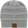 imageBeanies Women Satin Lined Beanie Winter Hats for Women Silk Lined Slouchy Beanie for Winter Warm Knit Cuffed Beanie HatA Light Grey