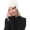 imageBeanies Women Satin Lined Beanie Winter Hats for Women Silk Lined Slouchy Beanie for Winter Warm Knit Cuffed Beanie HatA White