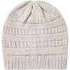 imageBeanies Women Satin Lined Beanie Winter Hats for Women Silk Lined Slouchy Beanie for Winter Warm Knit Cuffed Beanie HatLight Grey Mix