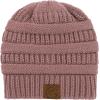 imageBeanies Women Satin Lined Beanie Winter Hats for Women Silk Lined Slouchy Beanie for Winter Warm Knit Cuffed Beanie HatPink