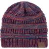 imageBeanies Women Satin Lined Beanie Winter Hats for Women Silk Lined Slouchy Beanie for Winter Warm Knit Cuffed Beanie HatPurple Mix