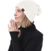 imageBeanies Women Satin Lined Beanie Winter Hats for Women Silk Lined Slouchy Beanie for Winter Warm Knit Cuffed Beanie HatX Whitelight Grey