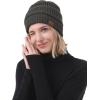 imageBeanies Women Satin Lined Beanie Winter Hats for Women Silk Lined Slouchy Beanie for Winter Warm Knit Cuffed Beanie HatY Blackdark Greylight Grey