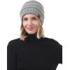 imageBeanies Women Satin Lined Beanie Winter Hats for Women Silk Lined Slouchy Beanie for Winter Warm Knit Cuffed Beanie HatY Blackdark Greylight Grey