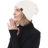 imageBeanies Women Satin Lined Beanie Winter Hats for Women Silk Lined Slouchy Beanie for Winter Warm Knit Cuffed Beanie HatY Whitebeigepink