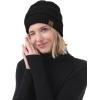 imageBeanies Women Satin Lined Beanie Winter Hats for Women Silk Lined Slouchy Beanie for Winter Warm Knit Cuffed Beanie HatZ Blackdark Greyblack Mixblack Grey