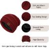 imageBeanies Women Satin Lined Beanie Winter Hats for Women Silk Lined Slouchy Beanie for Winter Warm Knit Cuffed Beanie HatZ Blackdark Greyblack Mixblack Grey