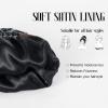 imageBeanies Women Satin Lined Beanie Winter Hats for Women Silk Lined Slouchy Beanie for Winter Warm Knit Cuffed Beanie HatZ Blackdark Greyblack Mixblack Grey