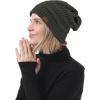 imageBeanies Women Satin Lined Beanie Winter Hats for Women Silk Lined Slouchy Beanie for Winter Warm Knit Cuffed Beanie HatZ Blackdark Greyblack Mixblack Grey