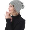 imageBeanies Women Satin Lined Beanie Winter Hats for Women Silk Lined Slouchy Beanie for Winter Warm Knit Cuffed Beanie HatZ Blacklight Greywhitebeige