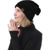 imageBeanies Women Satin Lined Beanie Winter Hats for Women Silk Lined Slouchy Beanie for Winter Warm Knit Cuffed Beanie HatZ Blacklight Greywhitepink