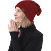 imageBeanies Women Satin Lined Beanie Winter Hats for Women Silk Lined Slouchy Beanie for Winter Warm Knit Cuffed Beanie HatZ Pinkyellowburgundybeige