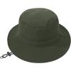 imageBucket hat for Women Men Waterproof Wide Brim Sun Hats Foldable Boonie Safari Fishing Hiking Beach HatsArmy Green