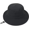 imageBucket hat for Women Men Waterproof Wide Brim Sun Hats Foldable Boonie Safari Fishing Hiking Beach HatsBlack