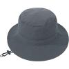 imageBucket hat for Women Men Waterproof Wide Brim Sun Hats Foldable Boonie Safari Fishing Hiking Beach HatsGrey