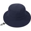 imageBucket hat for Women Men Waterproof Wide Brim Sun Hats Foldable Boonie Safari Fishing Hiking Beach HatsNavy