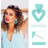imageHeart Earrings Y2K Love Heart Big Hoop Cute Fun Dangle EarringsDusty PinkMetal