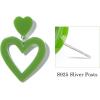 imageHeart Earrings Y2K Love Heart Big Hoop Cute Fun Dangle EarringsGreen