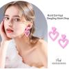 imageHeart Earrings Y2K Love Heart Big Hoop Cute Fun Dangle EarringsPink