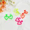 imageHeart Earrings Y2K Love Heart Big Hoop Cute Fun Dangle EarringsWhite