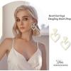 imageHeart Earrings Y2K Love Heart Big Hoop Cute Fun Dangle EarringsWhite