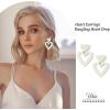 imageHeart Earrings Y2K Love Heart Big Hoop Cute Fun Dangle EarringsWhiteMetal