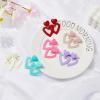imageHeart Earrings Y2K Love Heart Big Hoop Cute Fun Dangle EarringsWineMetal
