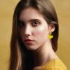 imageLove Heart Earrings for Women Girls Trendy Y2K Drop Earrings Colorful Cute Dangle Statement Earrings Fun Concert Earrings Halloween Mothers Day Birthday GiftYellow