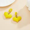 imageLove Heart Earrings for Women Girls Trendy Y2K Drop Earrings Colorful Cute Dangle Statement Earrings Fun Concert Earrings Halloween Mothers Day Birthday GiftYellow