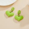 imageLove Heart Earrings for Women Girls Trendy Y2K Drop Earrings Colorful Cute Dangle Statement Earrings Fun Concert Earrings Halloween Mothers Day Birthday GiftGreen