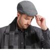 imageNewsboy Flat Cap Hats for Men  Vintage Ivy Cabbie Driving Fitted CapDeep Grey