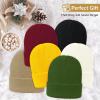 imageSatin Lined Winter Beanie Hats for Women Knit Beanie Hat Slouchy Skull Caps Silk Lining Unisex HatsKhaki