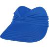 imageSun Hats for Women UV Protection Sun Visor Wide Brim Summer Hats with PonytailBlue