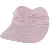imageSun Hats for Women UV Protection Sun Visor Wide Brim Summer Hats with PonytailPink