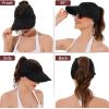 imageSun Hats for Women UV Protection Sun Visor Wide Brim Summer Hats with PonytailZ Pink  Beige