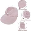 imageSun Hats for Women UV Protection Sun Visor Wide Brim Summer Hats with PonytailZ White  Bule