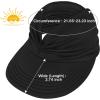 imageSun Hats for Women UV Protection Sun Visor Wide Brim Summer Hats with PonytailZ White  Bule