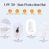 imageSun Hats for Women UV Protection Wide Brim 2 in 1 ZipOff Visor Summer Beach Hat Womens Packable Golf HatA White