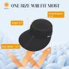 imageSun Hats for Women UV Protection Wide Brim 2 in 1 ZipOff Visor Summer Beach Hat Womens Packable Golf HatA White