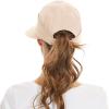 imageSun Hats for Women UV Protection Wide Brim 2 in 1 ZipOff Visor Summer Beach Hat Womens Packable Golf HatBeige