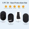 imageSun Hats for Women UV Protection Wide Brim 2 in 1 ZipOff Visor Summer Beach Hat Womens Packable Golf HatBlack