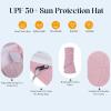 imageSun Hats for Women UV Protection Wide Brim 2 in 1 ZipOff Visor Summer Beach Hat Womens Packable Golf HatPink