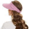 imageSun Hats for Women UV Protection Wide Brim 2 in 1 ZipOff Visor Summer Beach Hat Womens Packable Golf HatPink